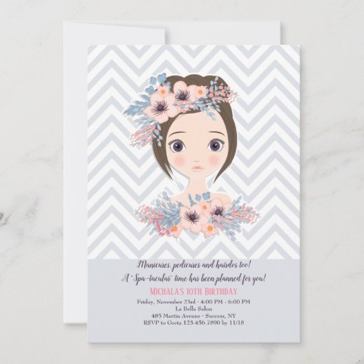 美の日 誕生日パーティーの招待状 招待状 (正面)