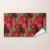 美はっきりしたしい目まいケシの花 バスタオルセット (ハンドタオル)