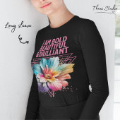 美はっきりしたしい輝感動的かしい女性引用文 Tシャツ