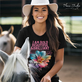 美はっきりしたしい輝感動的かしい女性引用文 Tシャツ