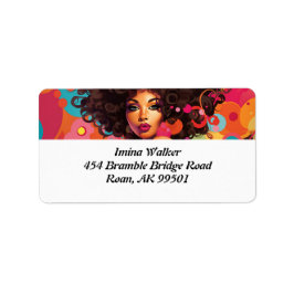 美はっきりしたしい、そしてポップ・アートのDiva-ish Delights Label ラベル