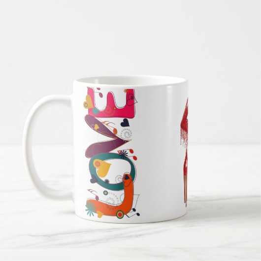 美はっきりしたしい コーヒーマグカップ (左)