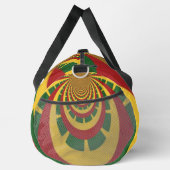 美はっきりしたしい:赤、金色、緑のプリント ダッフルバッグ (右)