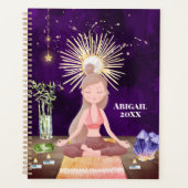 美めい想しいヨガの女の子と結晶 プランナー手帳 (正面)