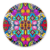 美アート数々の色パタインスパイアンバ セラミックノブ (正面)