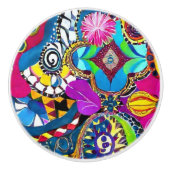 美アート数々の色パタインスパイアンバ セラミックノブ (正面)