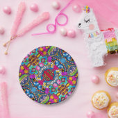 美アート数々の色パタインスパイアンバ ペーパープレート (パーティー)