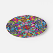 美アート数々の色パタインスパイアンバ ペーパープレート (アングル)