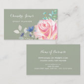 美エレガントしいイベントプランナーフローラ 名刺 (正面/裏面)