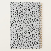 美エレガントしいグレーの金ゴールドハート名のパーソナライズ プランナー手帳 (裏面)