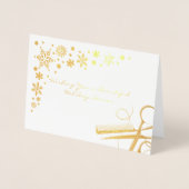 美エレガントしいホリデーシーズンゴールドフォイル 箔カード (正面)