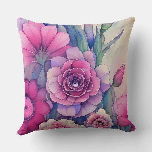 美エレガントしいユニークフローラデコ装飾用クッション クッション (裏面)