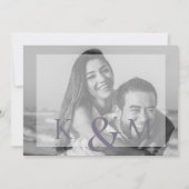 美エレガントしいラベ結婚ンダー写真のII 招待状 (裏面)