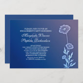 美エレガントしい婚約パーティ招待状 招待状 (正面/裏面)