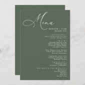 美エレガントしい書結婚道の緑 メニュー (正面/裏面)