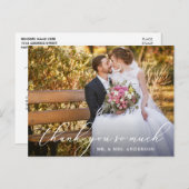 美エレガントしい書道の結婚写真 ポストカード (正面/裏面)