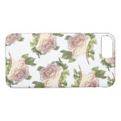 美エレガントしい白いアイボリーピンクのバラ Case-Mate iPhoneケース (裏面(横))