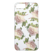 美エレガントしい白いアイボリーピンクのバラ Case-Mate iPhoneケース (裏面)