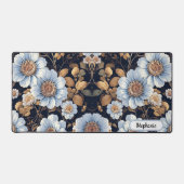 美エレガントしい白い花 デスクマット (正面)