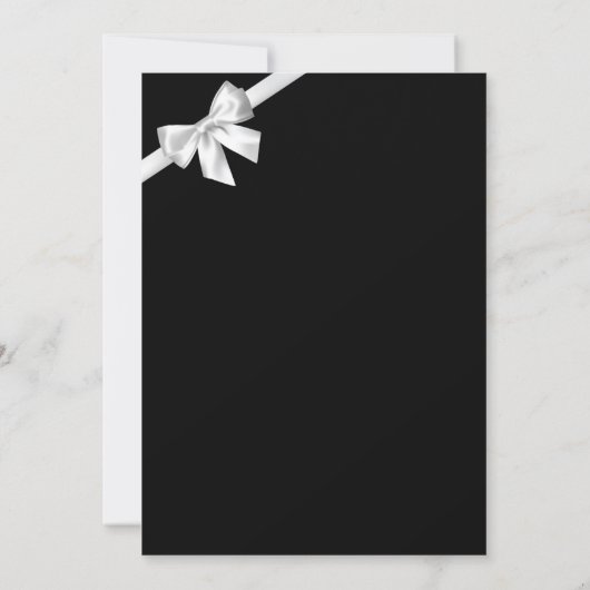 美エレガントしい白黒結婚式招待状 セーブザデート (裏面)