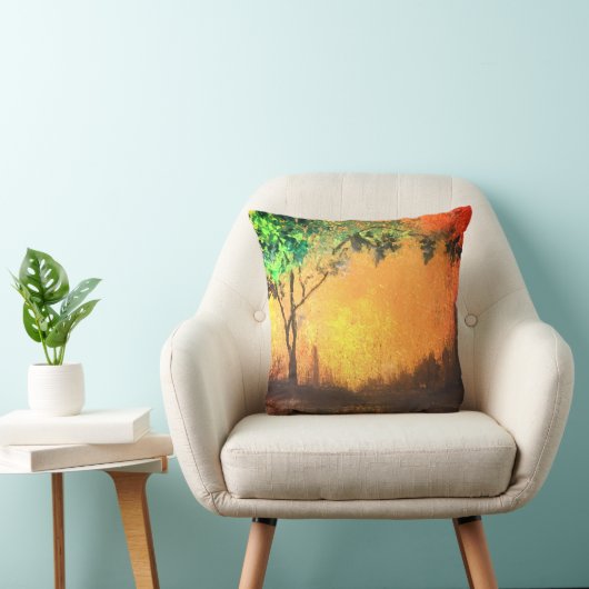 美エレガントしい黄金の夕焼けの反射 クッション (椅子)