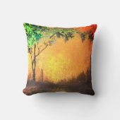 美エレガントしい黄金の夕焼けの反射 クッション (正面)