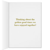 美エレガントしい黄金の夕焼け反射カード (内側 (右))