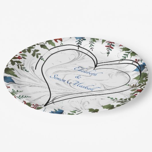 美エレガントしお洒落結婚い ペーパープレート (アングル)