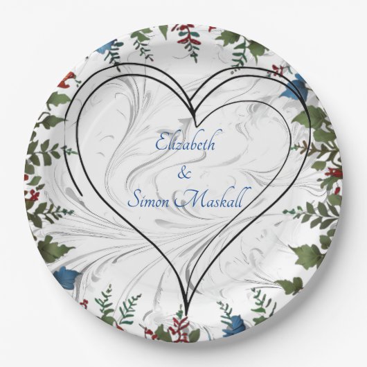 美エレガントしお洒落結婚い ペーパープレート (正面)