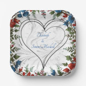 美エレガントしお洒落結婚い ペーパープレート (正面)