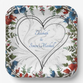 美エレガントしお洒落結婚い ペーパープレート (正面)