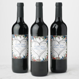 美エレガントしお洒落結婚い ワインラベル