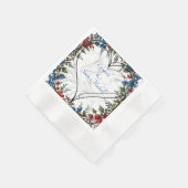 美エレガントしお洒落結婚い 縁ありカクテルナプキン (角)