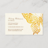 美エレガントし華美い蝶 名刺 (裏面)