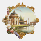 美エレガントクラシカル – 時間を超えた美しい オーナメントカード (裏面)