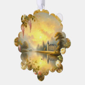 美エレガントクラシカル – 時間を超えた美しい オーナメントカード (左)