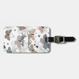 美エレガントスタイリッシュしい蝶パーソナライズされた ラゲッジタグ