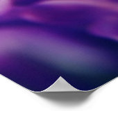 美エレガント紫薄紫花 ポスター (角)