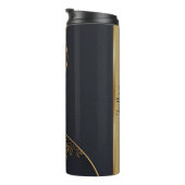 美エレガント黒金ゴールドフェイク曼荼羅 タンブラー (回転右)