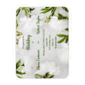 美カスタマイズ白い結婚牡丹 マグネット (縦)