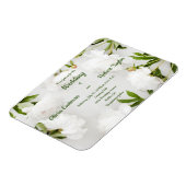 美カスタマイズ白い結婚牡丹 マグネット (左側)