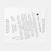 美カスタムしい人への手紙 フリースブランケット (正面(横))