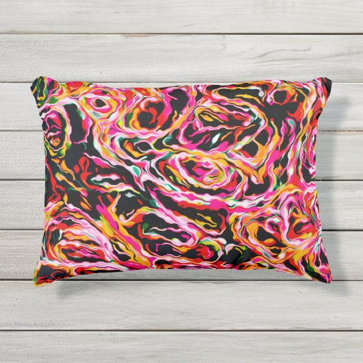 美カッコいいカラフルファンキー アウトドアクッション (正面)