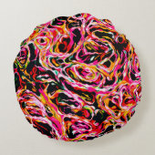 美カッコいいカラフルファンキー ラウンドクッション (裏面)