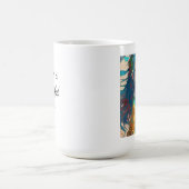 美カラフルしいアニメの少女が美しい日を コーヒーマグカップ (中央)