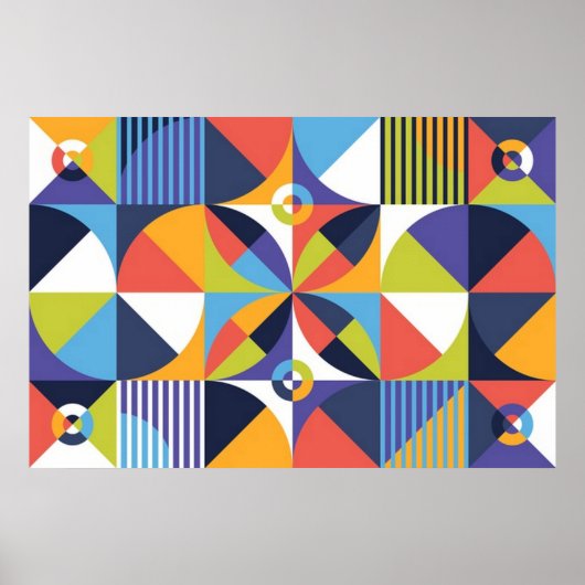 美カラフルしいユニーク抽象芸術 ポスター (正面)