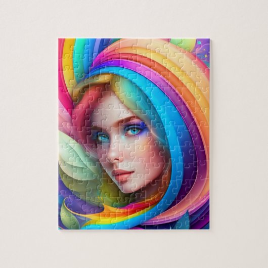 美カラフルしい妖精 ジグソーパズル (縦)