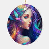 美カラフルしい妖精 セラミックオーナメント (左)