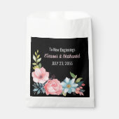 美カラフルしい水色のフローラ結婚ズ フェイバーバッグ (正面)