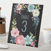 美カラフルしい水色のフローラ結婚ズ 台座サイン (インサイチュ)